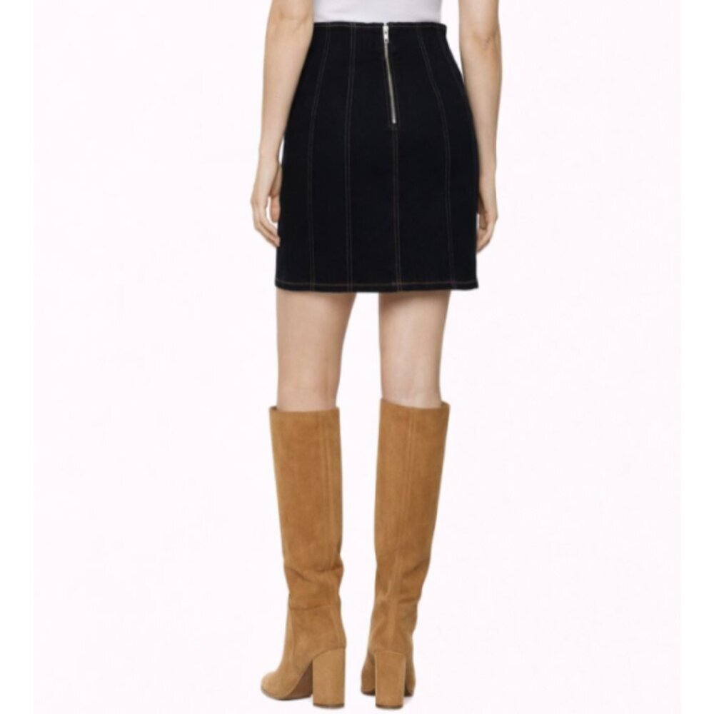 Veronica Beard 'Pierson' Stretch Denim Mini-Skirt, Oxford Blue - Picture 3 of 3